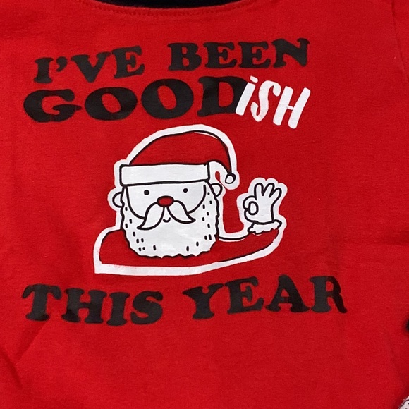 George White Stars Print Fitted Zipper & Carter’s Santa Red Print Pajamas 18-24M - Picture 7 of 12